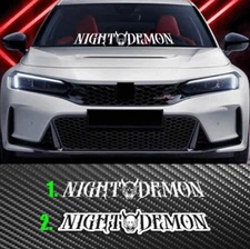 Night Demon ONI Windshield Sticker Decal Samurai JDM USDM KDM Euro Boost Oni