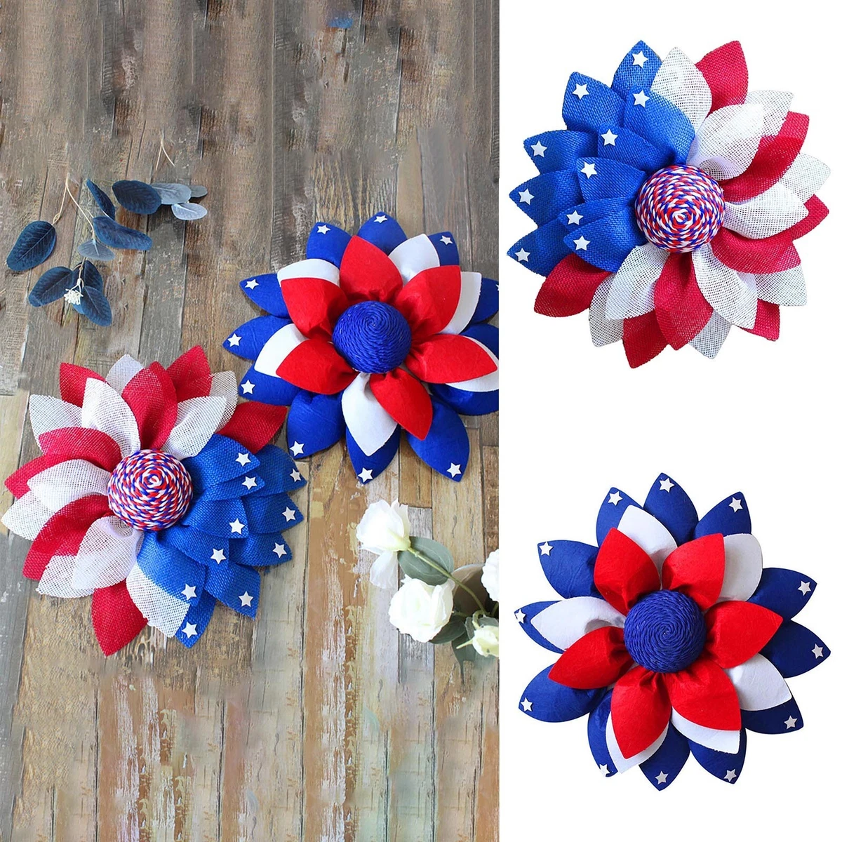 2023 Border American Independence Day Wreath Decoration Easter Window