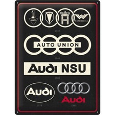 Blechschild 40 x 30 cm Audi NSU Logos