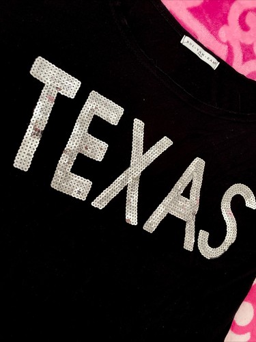 (Vintage )2000s TEXAS Silver sequin Relaxed Fit Shirt (Size-S/M) - Picture 3 of 4