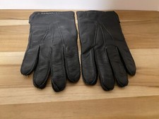 Unbranded Men's Black Leather Gloves w/Acrylic Lining size Large VGUC