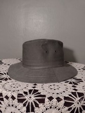 Vintage 60s 70s Stetson Men's Fedora Hat - Size Medium - Green Gray Union Made