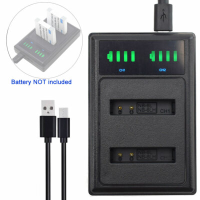 Battery USB Charger for Canon NB-6L /NB-6LH  SX280 HS SX260 HS SX500 IS D20 S95