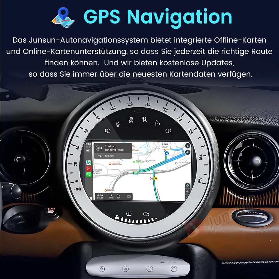 CarPlay Android 13 Autoradio GPS Navi für BMW Mini Cooper DAB+ WiFi 8-Kern 32GB - Bild 4 von 4