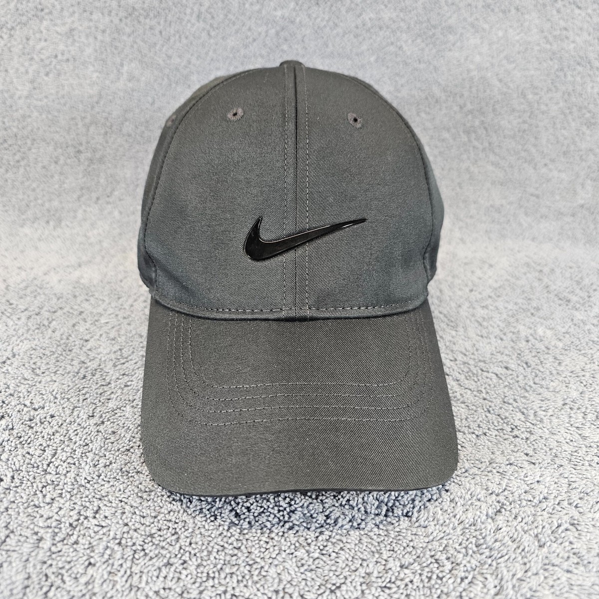 Nike Dri Fit Heritage 86 Charcoal Grey Embroidered Logo Hat Cap