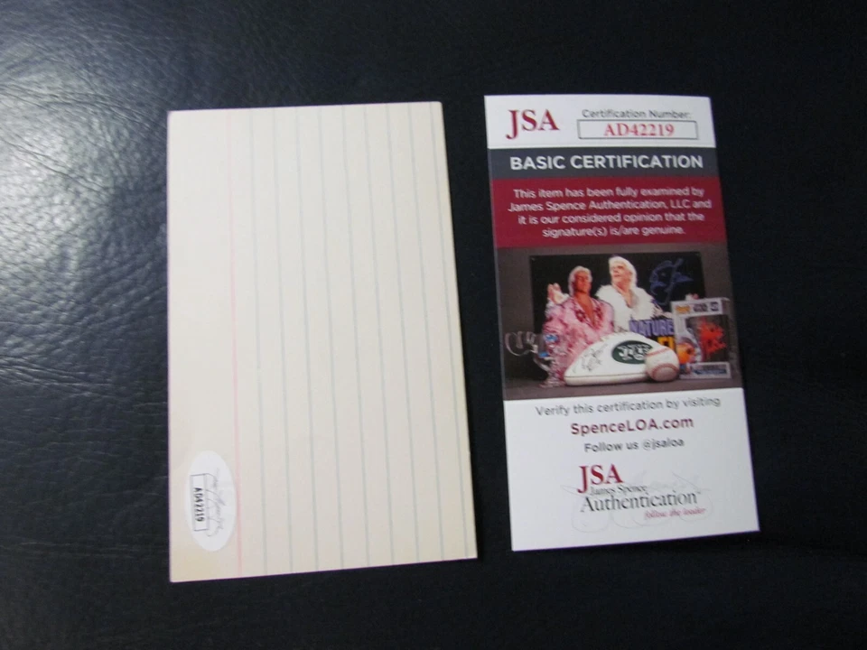 Tarjeta indexada firmada por Red Ruffing con certificación JSA  Foto 3 de 4