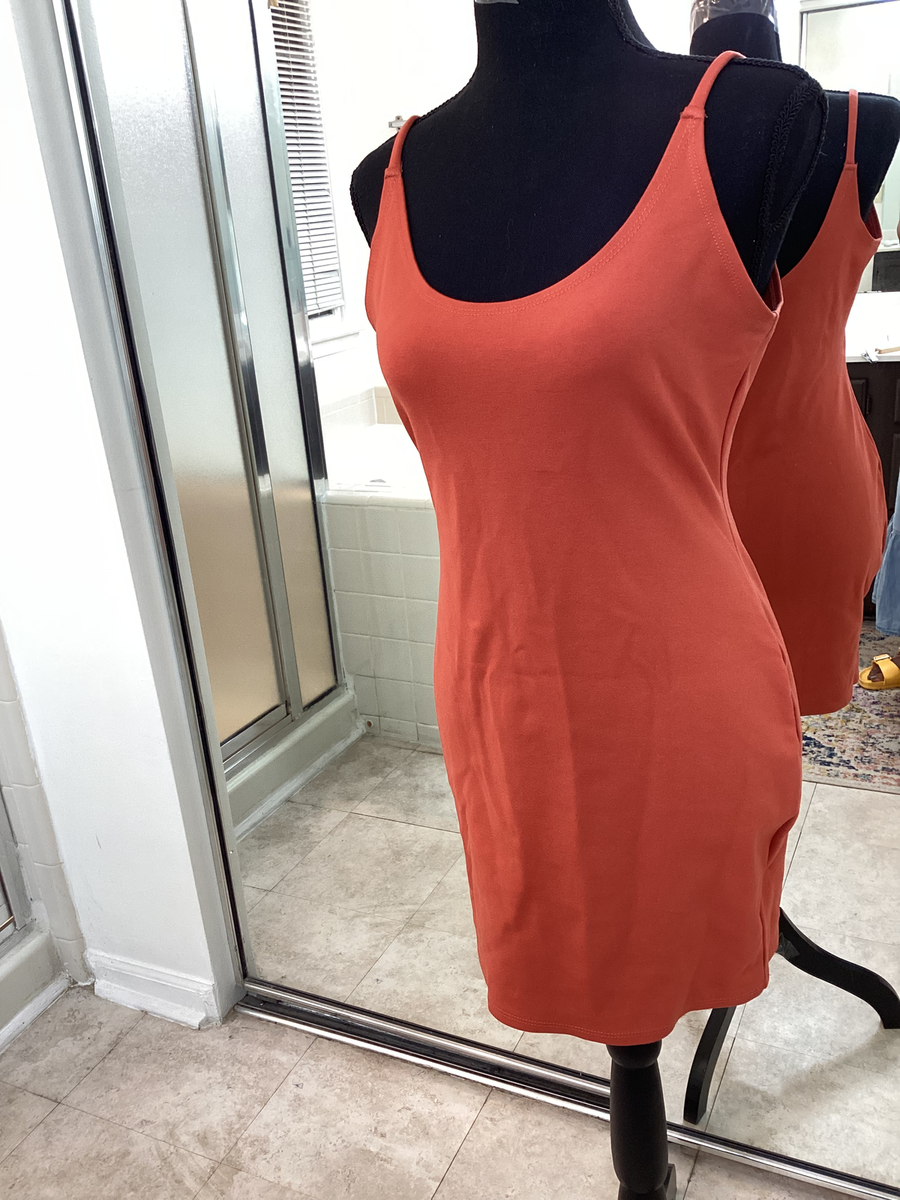 burnt orange tank dress Electro Tank Dress