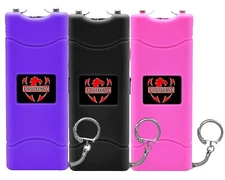 FIGHTSENSE SelfDefense Mini StunGun 400BV Rechargeable W/LED Flashlight,Keychain