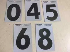 Hillman sign center 3" Inch 75MM Black on Silver Reflective Square Free Shipping