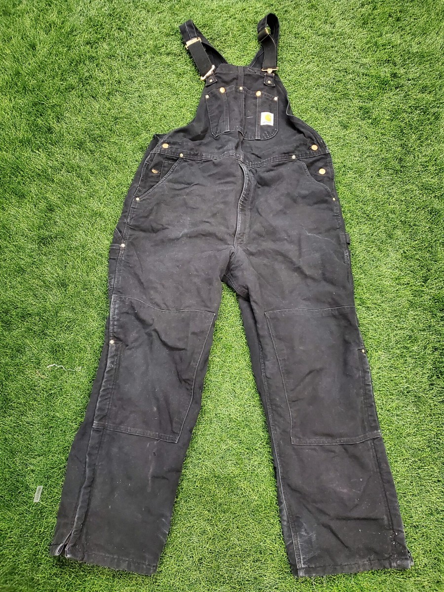 MENS 42 x 30 - Vtg Carhartt Duck Double Knee Quilted Lined