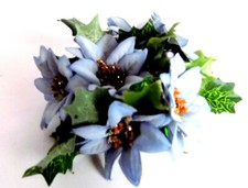 4x Niebieskie gwiazdki bożonarodzeniowe Pierścień na świece 12x4cm Dekoracja adwentowa Świece stołowe