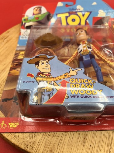 Vintage 1995 Pixar Disney Toy Story Quick Draw Woody Action Figure - Picture 2 of 5