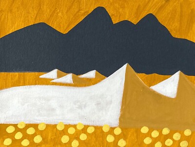 White Sands National Monument Contemporary Modern Desert painting landscape Art