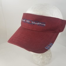 Vintage Adidas Visor Hat Cap Strapback Red Adjustable Embroidered Adult