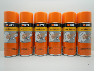 6x BTI MoS2 ROSTLÖSER LÖSER ROST SCHMIERMITTEL HOHES KRIECHVERMÖGEN 400ml