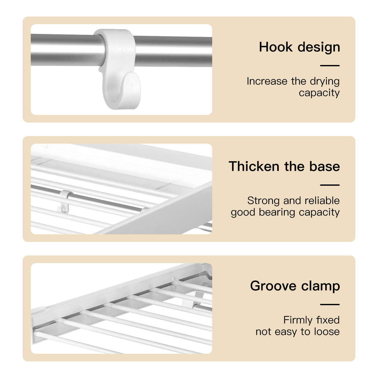 Wall Mounted Telescopic Drying Rack Clothes Towel Airer Folding Dryer