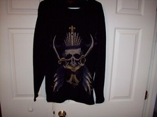 BRAND NEW RARE Black Acrylic Mens sweater size xl