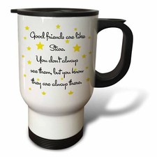 3dRose Good friends are like stars. 14oz Stainless Steel Travel Mug