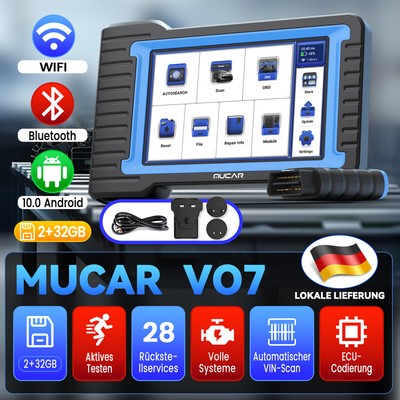 MUCAR VO7 Diagnosegerät Scanner Auslesegerät OBD2 Alle System ECU-Kodierung 2024