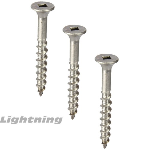#8 x 2-1/4" Deck Screws Square Drive 316 Marine Stainless Steel Qty 500 - Picture 4 of 4