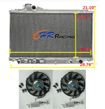 For Toyota Supra JZA80 Turbo AT 1993 - 1998 Aluminum Radiator +Fan