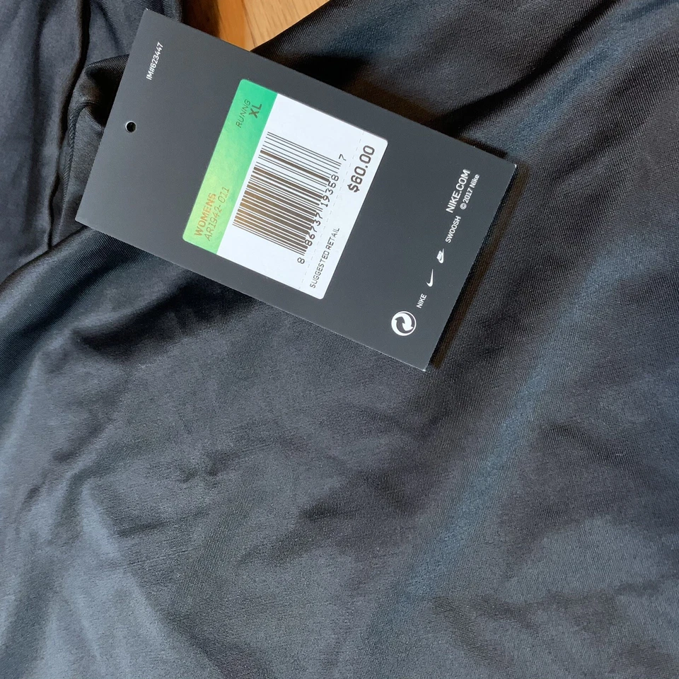 NIKE POWER SPEED MUJER RECORTADA MANGA LARGA RUNNING TOP NEGRO AR1942-723 Talla XL Foto 2 de 4