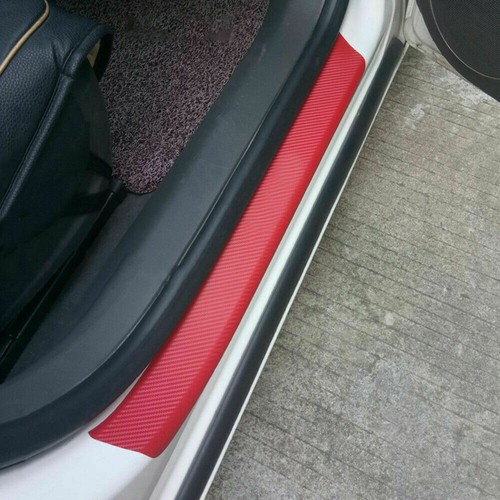 4× Carbon Fiber Car Accessories Door Plate Sill Scuff Cover Anti-Scratch Sticker - Bild 11 von 12