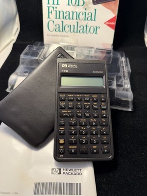 Hewlett Packard HP 10B Business/Financial Calculator Slip Cover Box Instructions