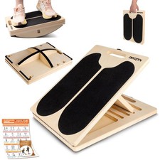 3-in-1 Slant Board  180°/360° Balance Board, Portable 6 Angle Adjustable Calf...