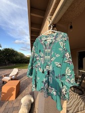 Beautiful Johnny Was 100 Silk Blouse 1X