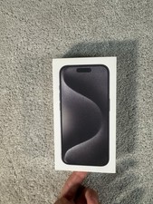 BOX ONLY iPhone 15 Pro Black Titanium 128GB 6.1 WITH Authentic CORD
