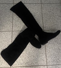 AGL Overknee Luxus STIEFEL Aus Leder GR: 40 Neuwertig Schwarz