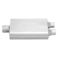 Vortex Steel Oval Gray Exhaust Muffler 3 Center Id 2.25 Dual Od 16 Length
