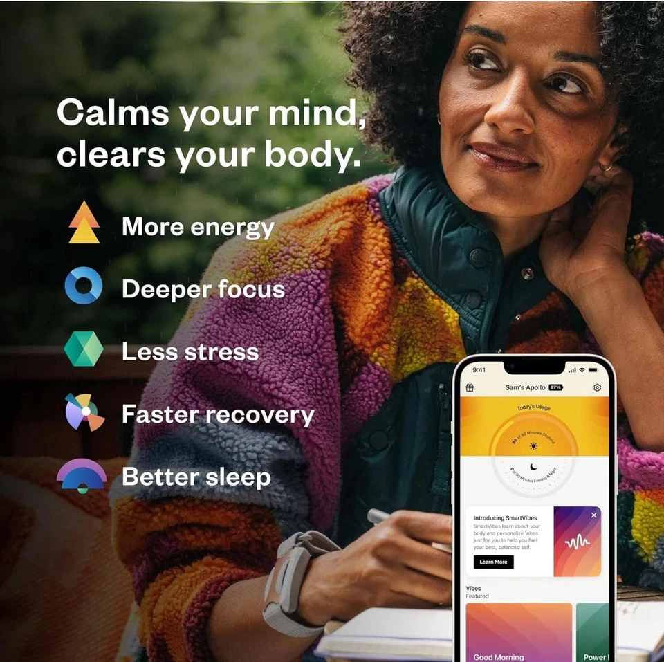 Apollo Neuro Sleep Aid & Stress Relief Wearable - White  (Open Box) - Image 3 of 4