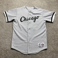 Chicago White Sox Jersey Large Mens Gray MLB Baseball Majestic Quentin Authentic