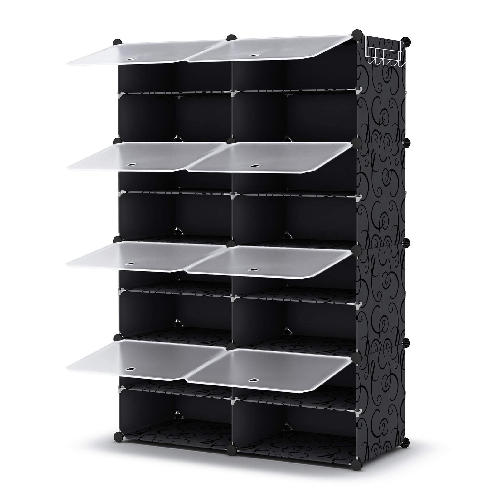 Shoe Rack, 8 Tier Shoe Storage Cabinet 32 Pair Plastic Shoe Shelves Organizer...