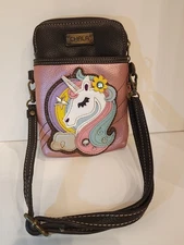 CHALA PINK MAGICAL UNICORN CELL PHONE CROSSBODY PURSE ADJ STRAP NO RESERVE 