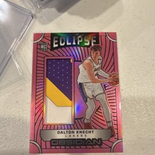 Panini Obsidian Eclipse Pink Flood Rookie Patch Dalton Knecht Lakers /49