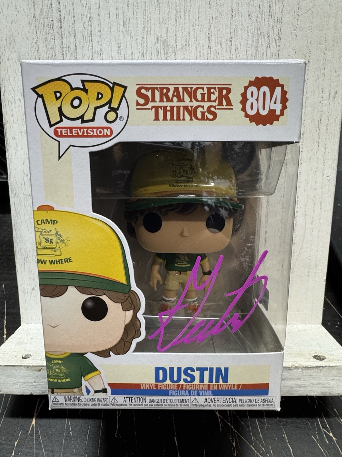 GATEN MATARAZZO SIGNED DUSTIN FUNKO POP 804 STRANGER THINGS TV OC Celebrity Coa 
