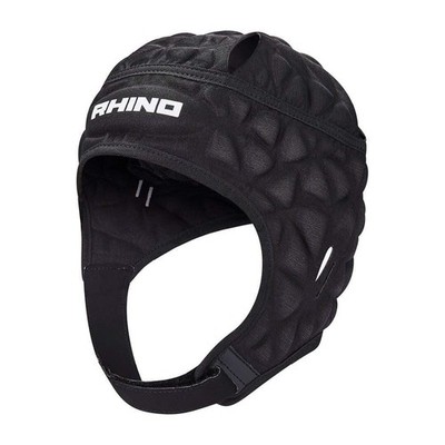 RHINO RUGBY Forcefield Pro Scrum Cap Head Guard in Black - Size Large