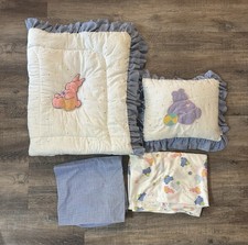 Vintage Baby Blanket Nursery Set Fitted Crib Sheets Pillow Dundee 80s 90s Pastel