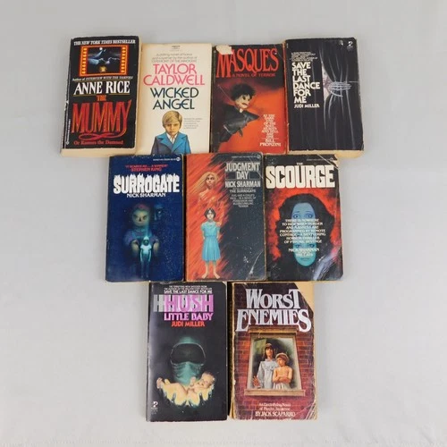 Lot 9 Vintage Horror Paperbacks from Hell Nick Sharman Judi Miller Bill Pronzini