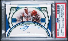 2020-21 National Treasures Of The Hall Emerald 1/5 Allen Iverson Auto PSA R622