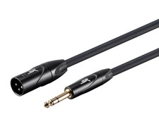 Monoprice XLR Male to 1/4Inch TRS Male Cable - 3 Feet  16AWG, Gold Plated