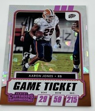2021 Panini Contenders Game Ticket Pink Cracked Ice 17/23 Aaron Jones #53