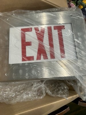Kenall CMEXR-5F-R-DT-NT TYPE: XLI Clean Room Emergency Exit Sign Box Of 2