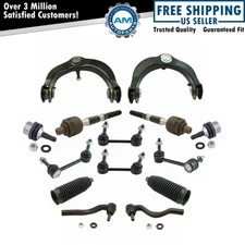 14 Piece Steering & Suspension Kit Control Arms & Ball Joints Tie Rods End Links