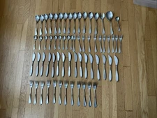 Vintage Set WMF Cromargan Stainless Flatware Set Germany 64 Pc