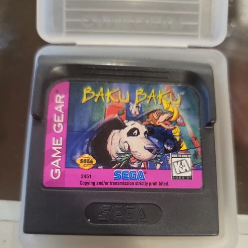 Baku Baku Sega Game Gear Cartridge and case