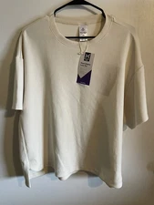 Members Mark Short Sleeve Luxe Tee Womens Size XXL Cream